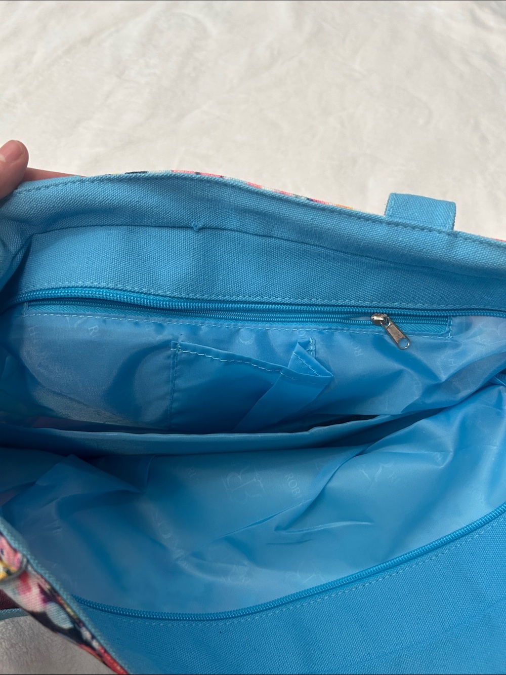 Robin Ruth Turquoise Floral Texas Tote - Picture 3 of 4